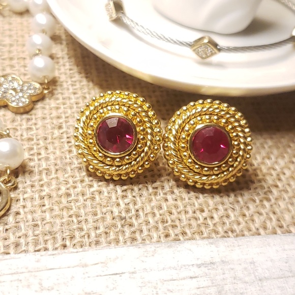 Swarovski Jewelry - Ruby red Swarovski crystal earrings